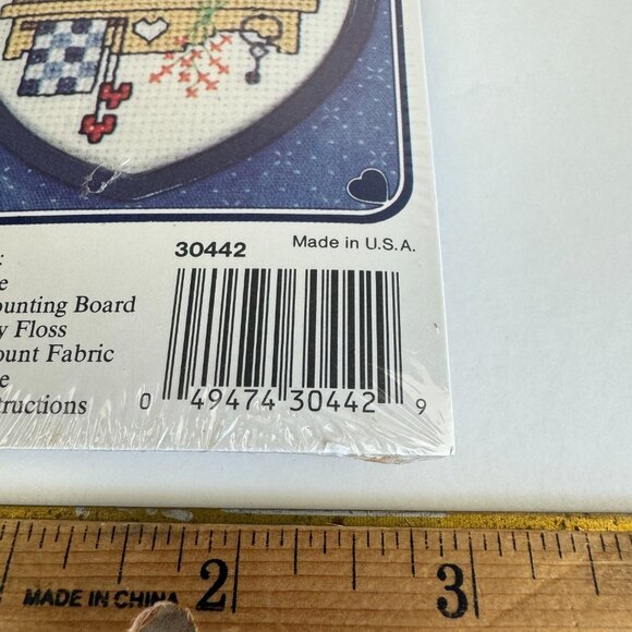 The New Berlin Vtg Home Sweet Home Counted Cross Stitch Kit Rustic Heart Frame - Picture 5 of 9